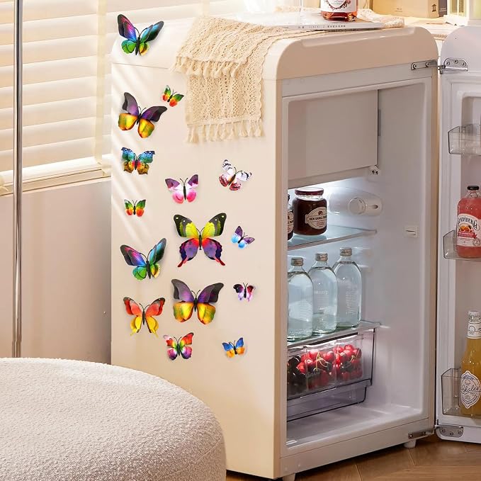 SAOROPEB 3D Butterfly Wall Decor, 48 Pcs Multicolor Butterfly Decorations