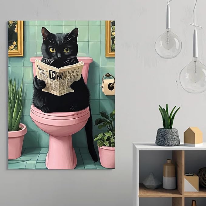 Diamond Art Kits for Adults,Black Cat Diamond Painting Kits 12x16in