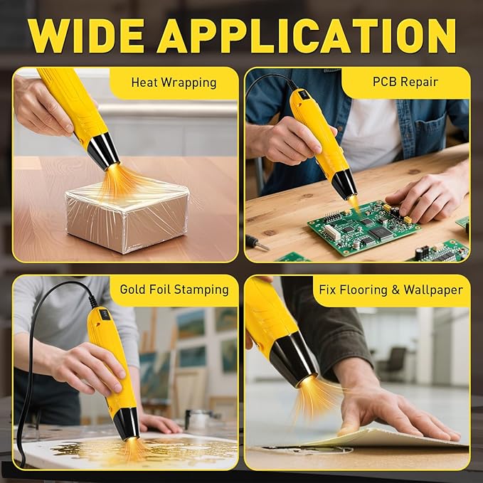 haisstronica Dual Temperature Mini Heat Gun, 350W, 482°F/752°F, 110V Corded
