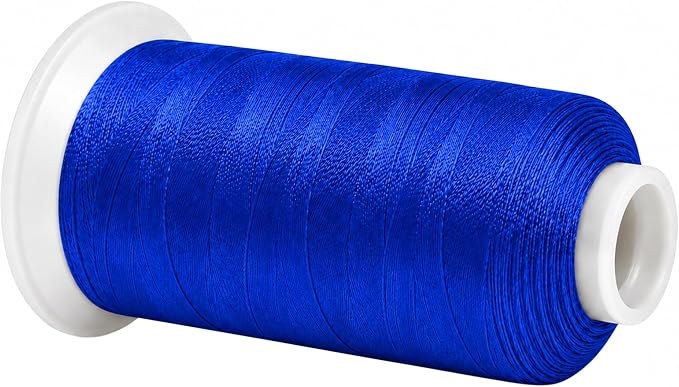 Mandala Crafts Royal Blue Tex 70 Polyester Heavy Duty Thread for Upholstery | 1500 Yds T70 UV Resistant Strong Thread for Leather Sewing, Marine, Drapery, Jeans, Hair Weaving & Extension, Outdoor