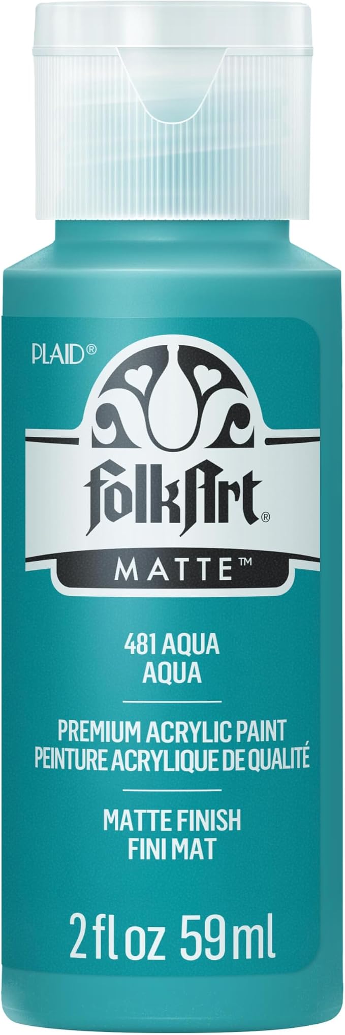 FolkArt Acrylic Paint in Assorted Colors (2 oz), 481, Aqua