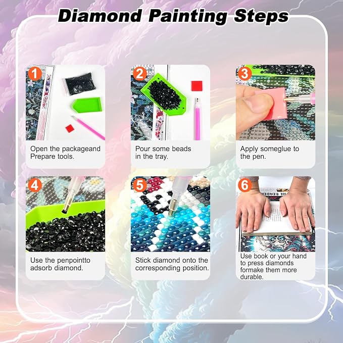 AIBOERL Diamond Art Kits for Adults,Rainbow Diamond Painting Wall Decor | Round Drill Scenery Diamond Painting for Beginners DIY Rhinestone 5D Diamond dots(Gemstone Craft)Wall Art Gift 12x16IN