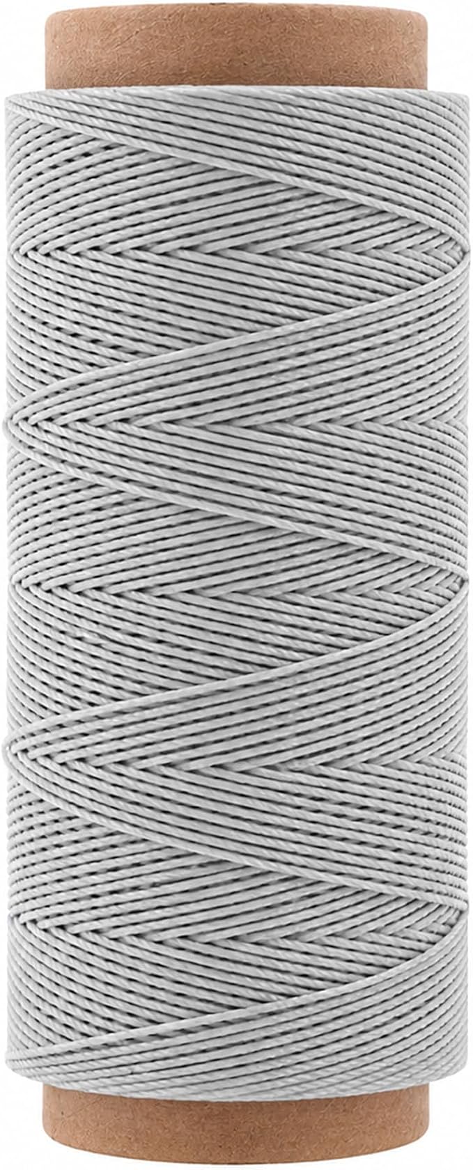 Mandala Crafts 50M 1mm Gray Round Waxed Thread for Leather Sewing