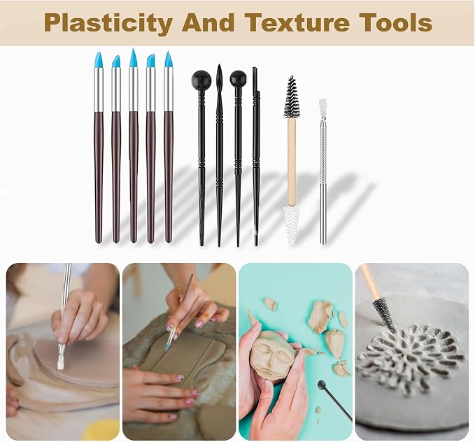 CeeVian Pottery Sculpting Tools Set 40PCS Clay Carving Tools