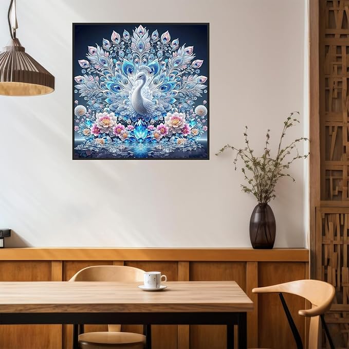 Benjenes Peacock Diamond Art Kits for Adults, Diamond Painting Kits