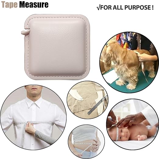 Tape Measure for Body Measuring Medical Body Cloth Tailor Craft Dieting Measuring Tape, 79 Inch/2 M Dual Sided Retractable Measuring Tape for Body Fabric Sewing Measurements Square(Pink)