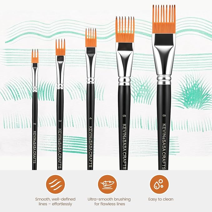 Professional 5-Piece Grainer Paint Brush Set