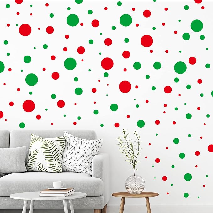 Zonon 264 Pcs Polka Dots Wall Stickers Vinyl Peel and Stick Kids Room