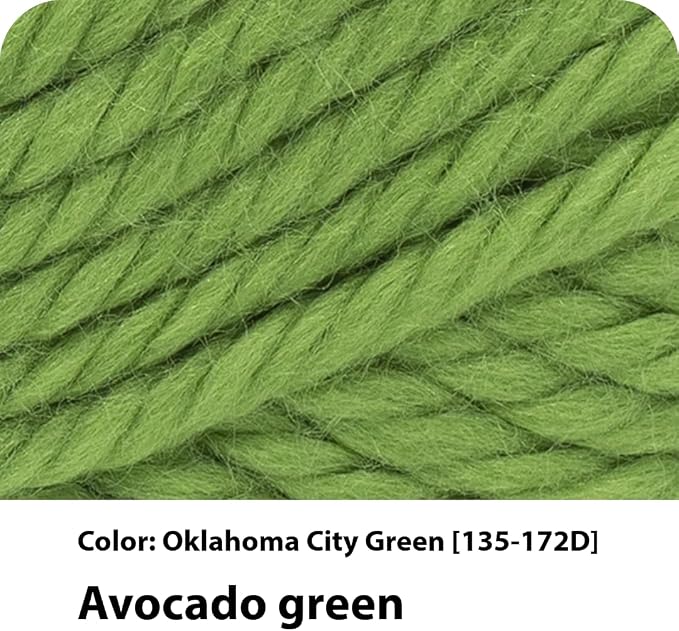 Lion Brand Yarn Hometown Yarn, Super-Bulky Yarn for Knitting, Crocheting, and Crafting, 1 Pack, Oklahoma City Green | Super Bulky Acrylic Fiber for Warm Crochet Blankets, Knit Winter Hats, Chunky Cardigans, Soft Scarves, Weaving