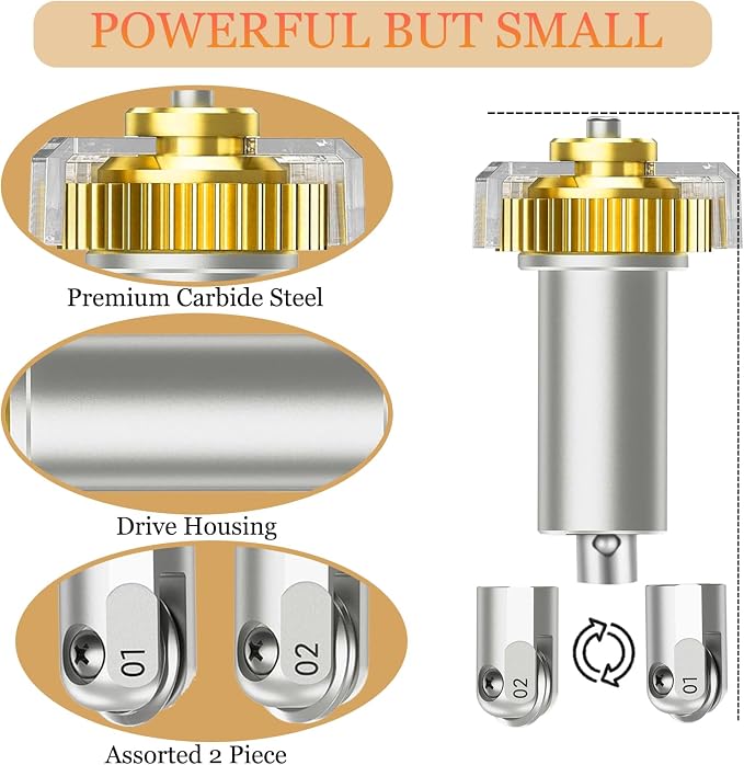 Scoring Wheel Combo Pack Tool, Scoring Wheel Compatible with Maker Machine, Single Scoring Wheel Tip+Double Scoring Wheel Tip and Drive Housing,for Making Cards,3D Home Decor Etc
