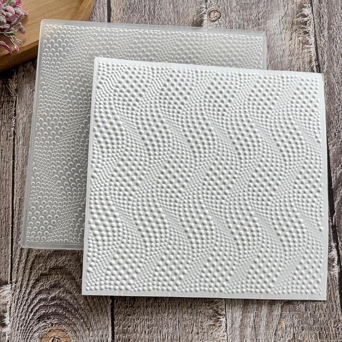 Bubble Wave Background 3D Embossing Folder for Card Making Floral DIY Plastic Scrapbooking Photo Album Card Paper DIY, Embossing Template Paper Card Embossing Stencil