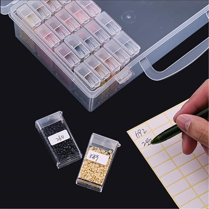 Huacan Diamond Painting Storage Containers Diamond Painting Accessories 64 Grids Storage Box