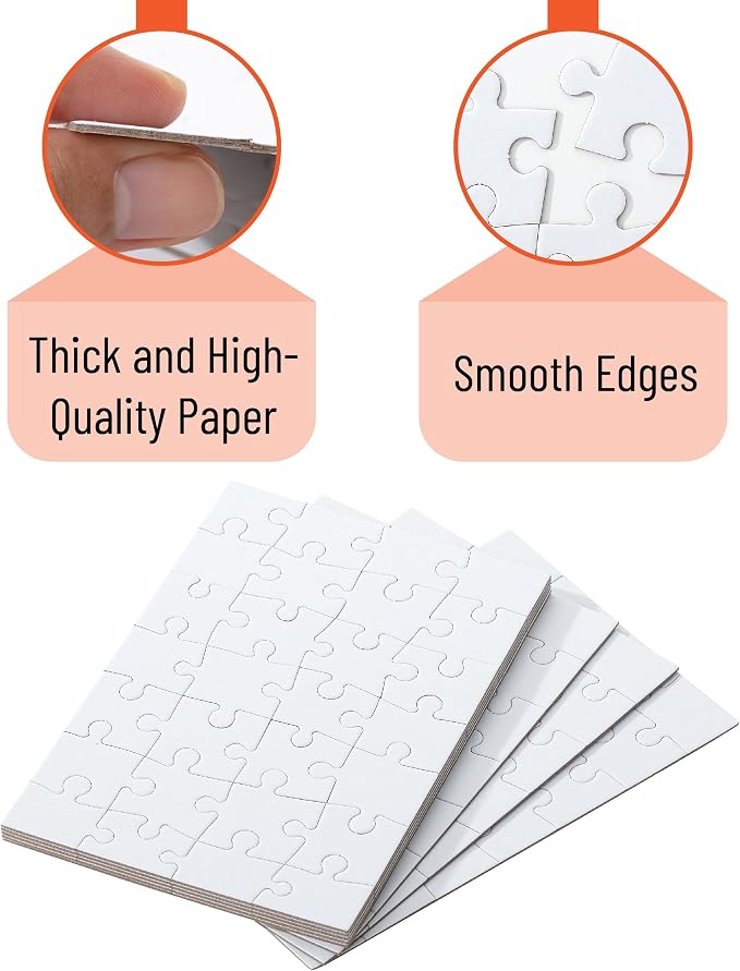 Mr. Pen- Blank Puzzle, 40 Pack, 28 Pieces/Pack, 5.5" x 8.1"