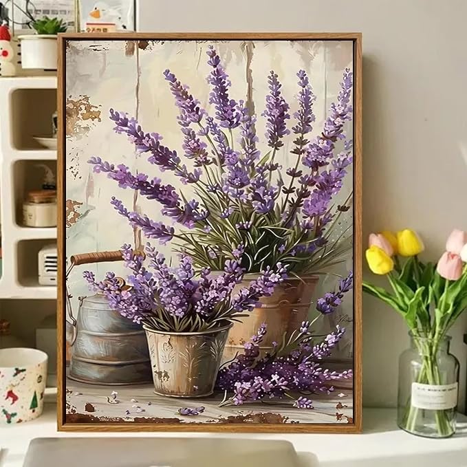 Paint by Numbers Kit for Adults Flower, Paint by Number for Adults 16x20 in | Paint by Numbers Kit for Adults, Acrylic Painting by Numbers, DIY Arts and Crafts for Gifts or Home Decor