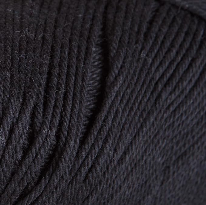 Knit Picks Dishie Black Worsted Weight 100% Cotton Yarn for Crocheting