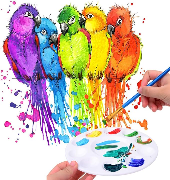 28pcs Paint Tray Palettes Plastic for Kids to Put Cupcake and Art Painting