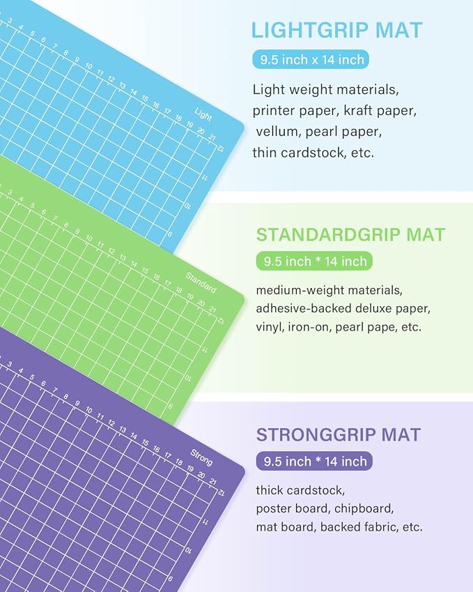 Gwybkq Cutting Mat 8.5x12in, Compatible With Cricut Joy Xtra 6 Pack Reusable Sticky (Light, Standard, Strong) Grip Cricket Cut Mats Replacement Durable Adhesive Sticky