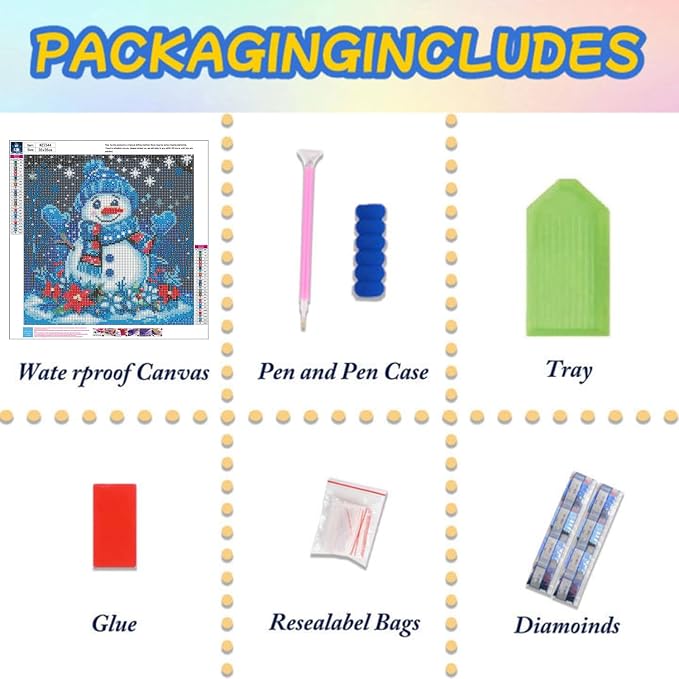 Lophomie Christmas Diamond Art Kits for Adults, 5D Diamond Painting Kits