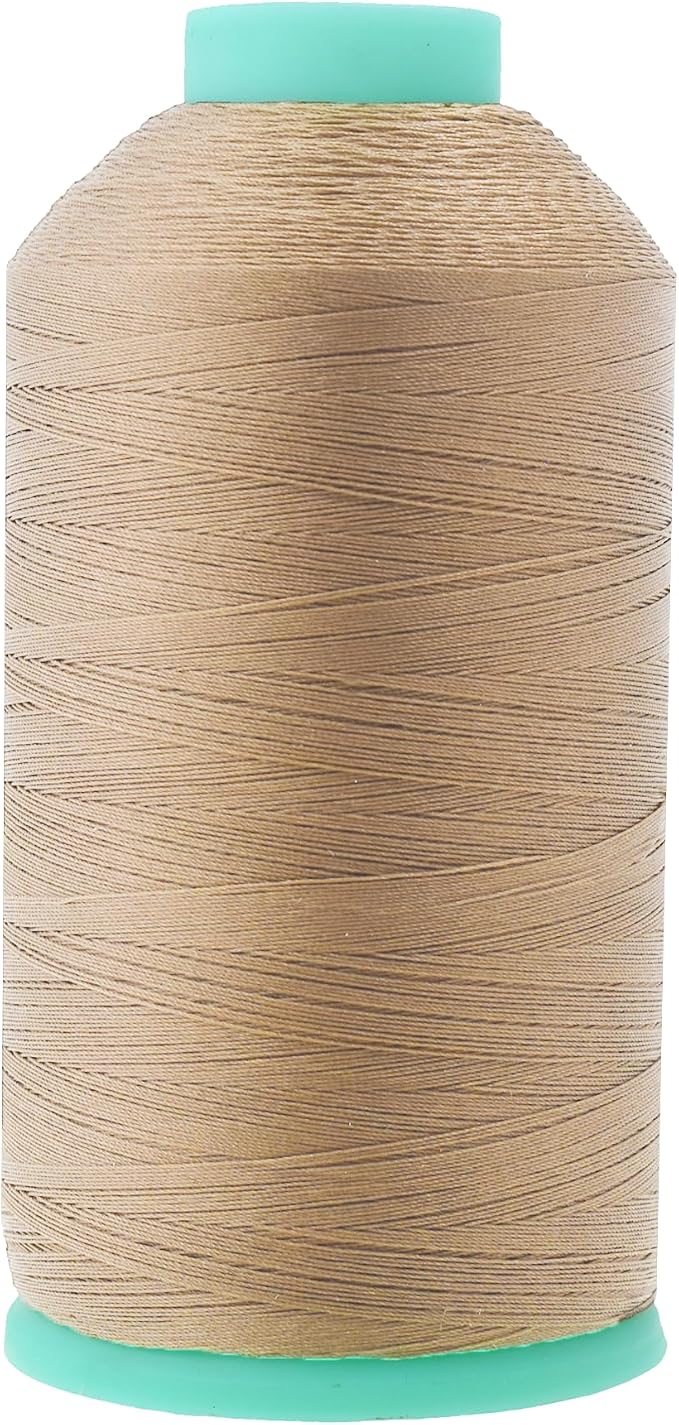 Mandala Crafts Size 69 210D T70 Natural Bonded Nylon Thread, 1500 YDs
