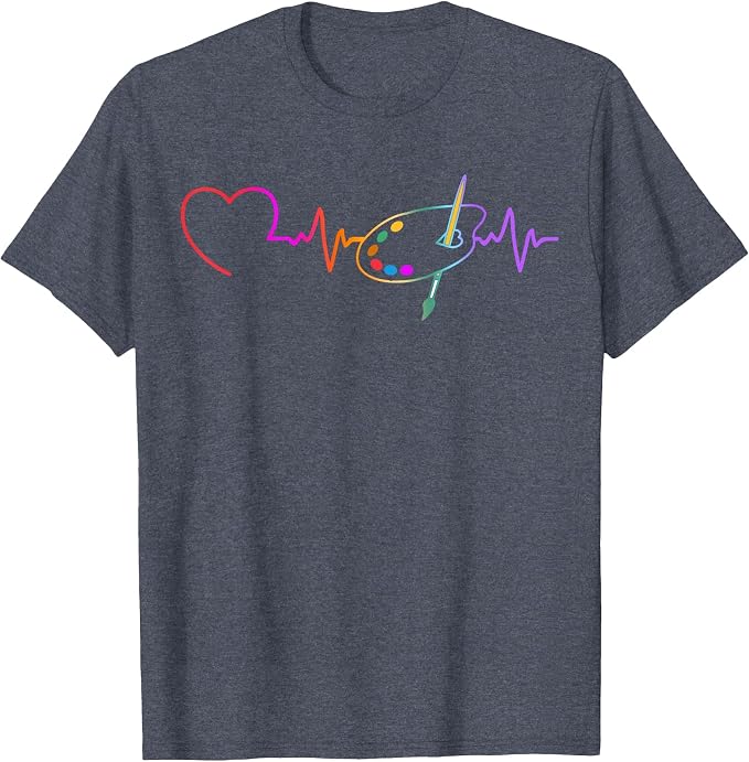 Funny Paint Palette Brush Artist Painter Art Teacher Men Kid T-Shirt