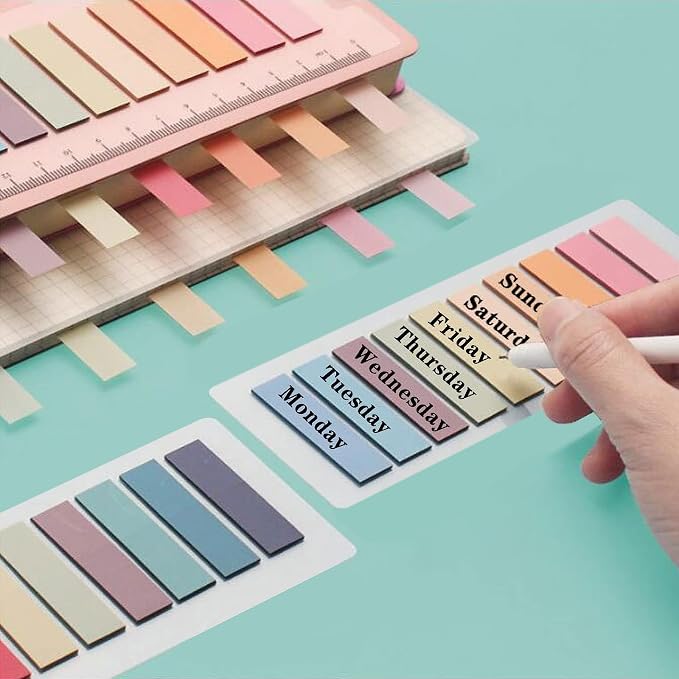 ELII 6000pcs Books Tabs for Annotating Page Tabs Morandi Sticky Index Tabs