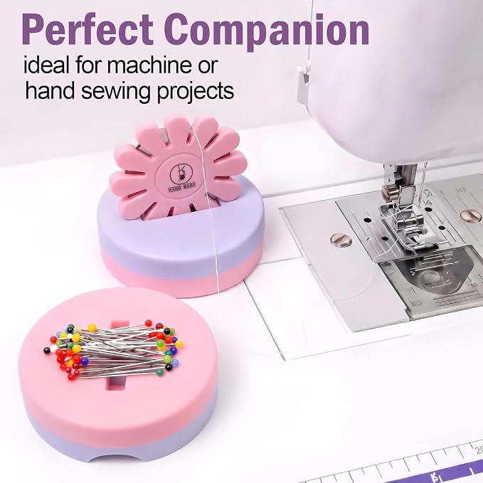 Sizobi Purple Magnetic Pin Holder with Thread Cutter, Blade Saver