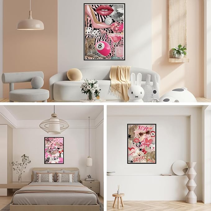3 Pack Pink Diamond Art Kits for Adults Diamond Painting Kit for Adults