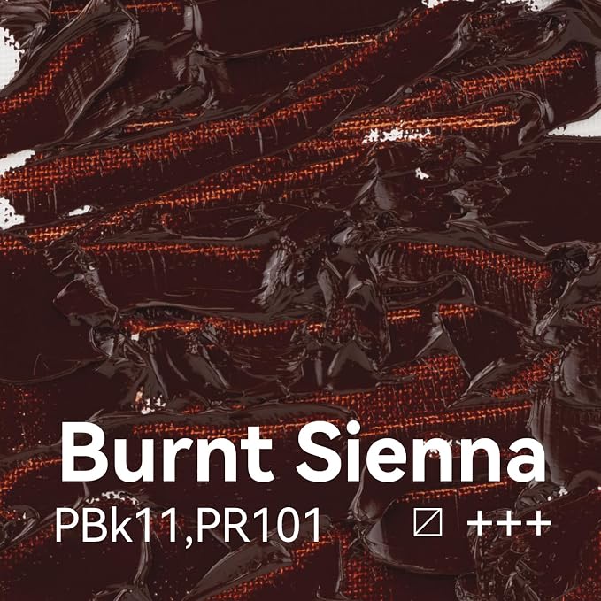 PHOENIX Burnt Sienna Oil Paint - 200ml / 6.75 Fl oz | Single Large Tube, Artist Quality, Oil Based, For Professionals