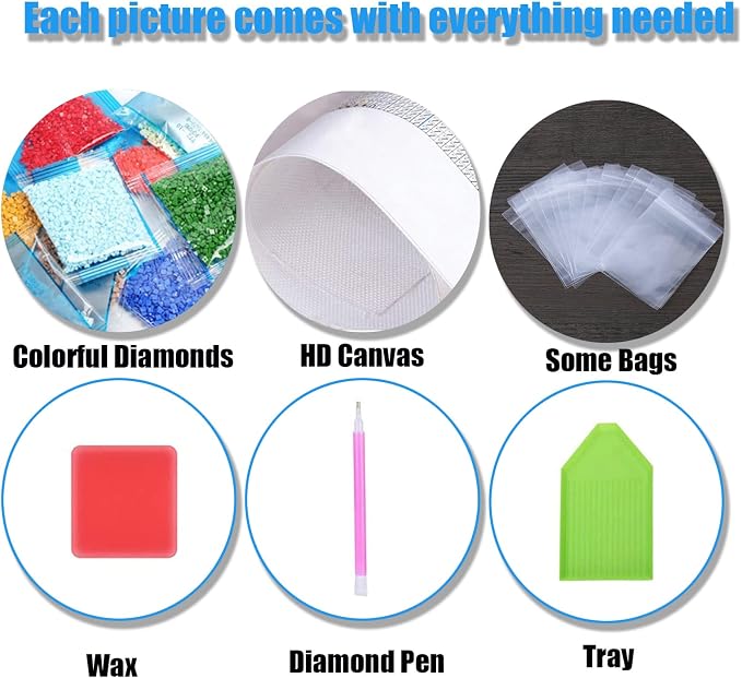 Dlylust Book Flower Diamond Art Painting Kits for Adults - Full Drill Diamond Dots Paintings for Beginners, Round 5D Paint with Diamonds Pictures Gem Art Painting Kits DIY Crafts Kits 12x16inch