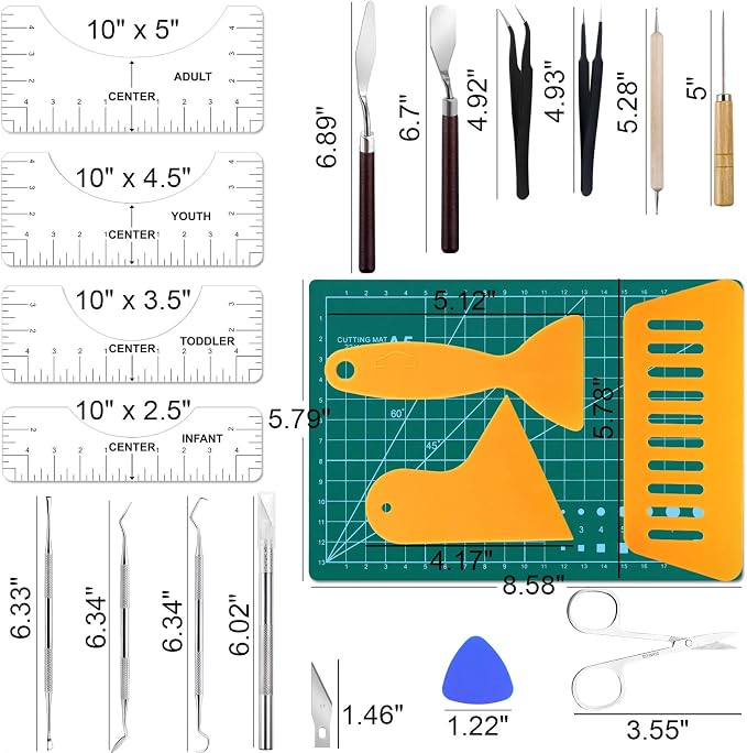 NEOACT 30 PCS Weeding Tools for Vinyl, Precision Craft Tools Set | Weeding Tools for Weeding Vinyl, DIY Art Work Cutting, Hobby, Scrapbook,Sewing