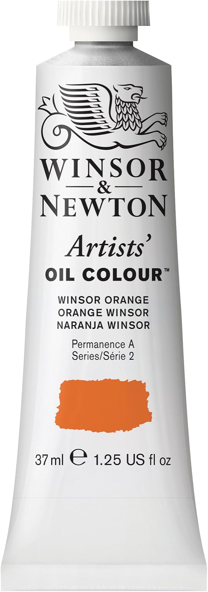 Winsor & Newton Artists' Oil Paint, 37ml Tube, Winsor Orange