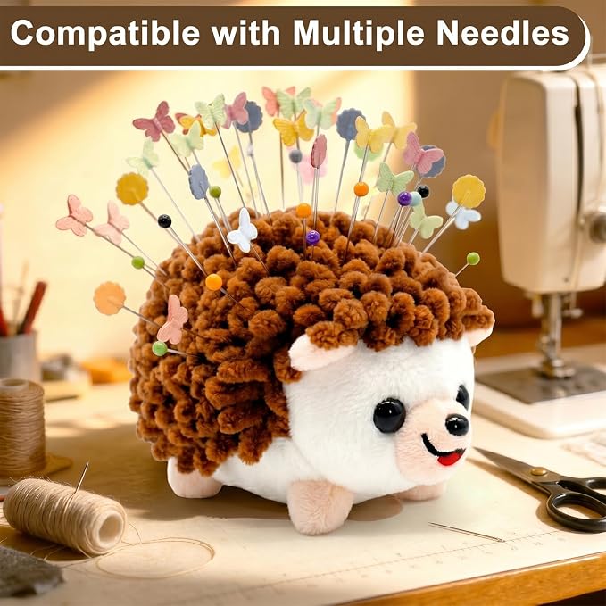 Sizobi Plush Hedgehog Pin Cushion for Sewing - Soft Sewing Needle Holder