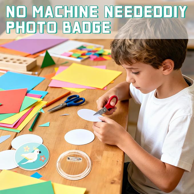 Bignc 3 Inch Clear Acrylic Button Pins - 40 Pack DIY Custom Design Buttons, Pin Backs & Blanks for Sublimation, Crafts, Photo Badges for DIY Gifts & School Projects,Teams, Events Badges