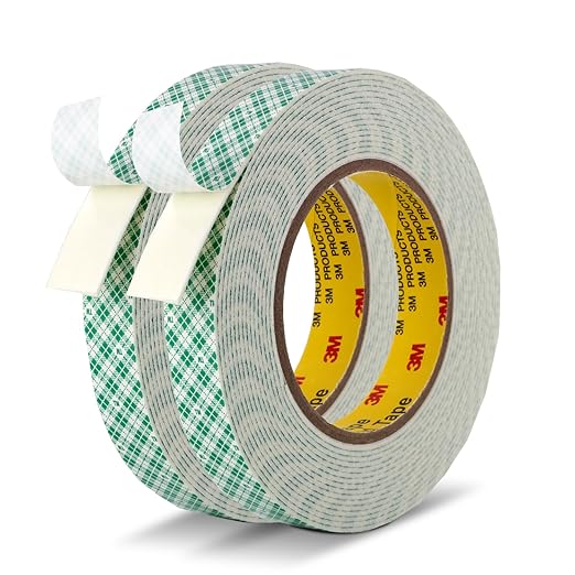 3M Double Sided Tape, 3/4" x 18Ft Foam Tape, 4032,Off White, 2 Pack
