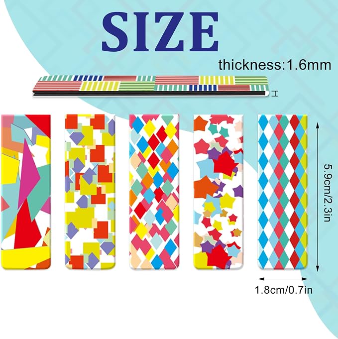 15 Pieces Bookmarks, Magnetic Bookmarks for Women, Page Markers for Students