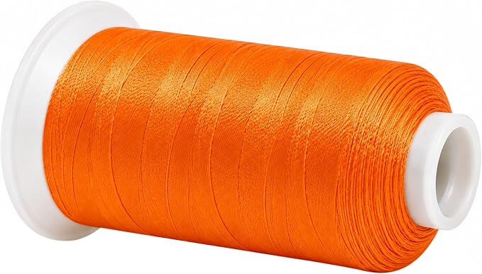 Mandala Crafts Orange Tex 70 Polyester Heavy Duty Thread for Upholstery | 1500 Yds T70 UV Resistant Strong Thread for Leather Sewing, Marine, Drapery, Jeans, Hair Weaving & Extension, Outdoor