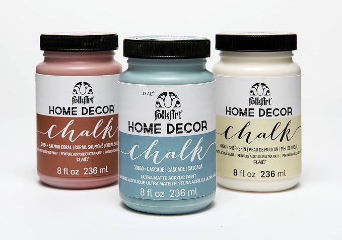 FolkArt Home Decor Chalk Furniture & Craft Paint in Assorted Colors, 8 ounce, Parisian Grey