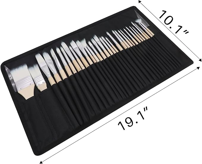 Artecho 32 Pcs Acrylic Paint Brushes Set with Case