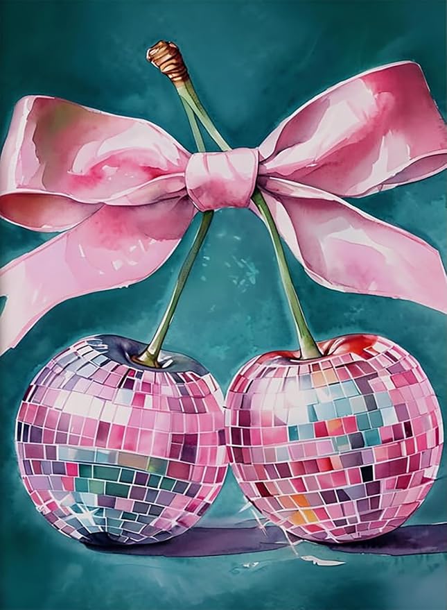 Girly cherry Diamond Art Kits for Adults Diamond Painting Kit for Adults