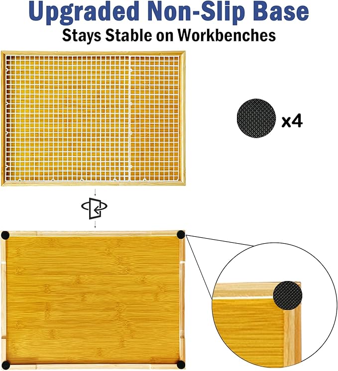 17" x 12"Stained Glass Cutting Mat, Double-Layer Non-Slip Glass Cutting Mat for Mosaic & Craft Work Surface