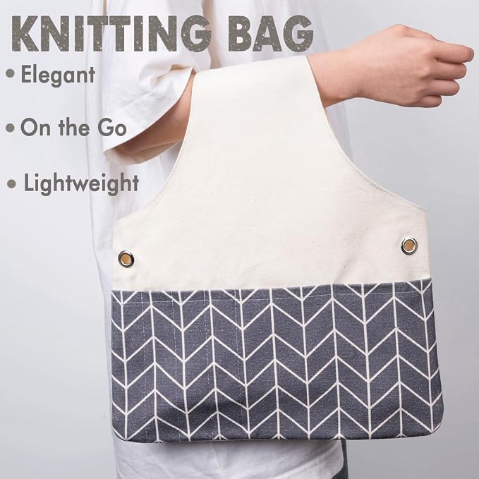 TOGETRUE Yarn Bag, Knitting Crochet Tote Bag, Yarn Storage Bag Organizer
