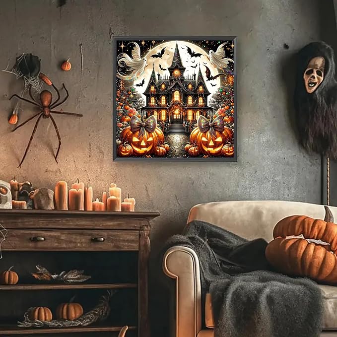 HHMATITS Halloween Diamond Art Kits for Adults 14X14IN