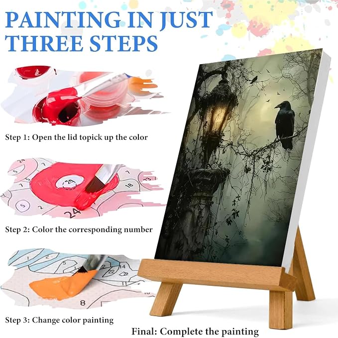 WUDWL Paint by Numbers Kit for Adults Beginner, with Framed