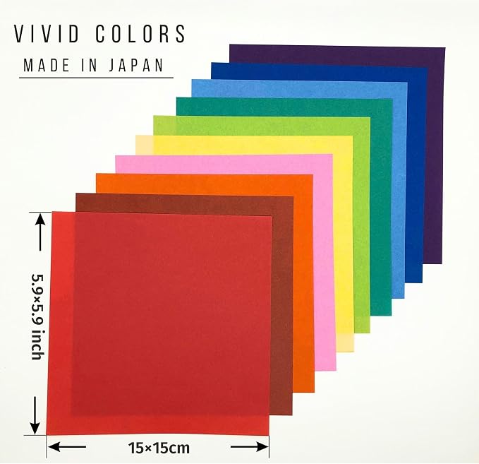 Origami Paper, Double Sided Colored, 6 Inch Square, 36 Sheets, 2 Pack
