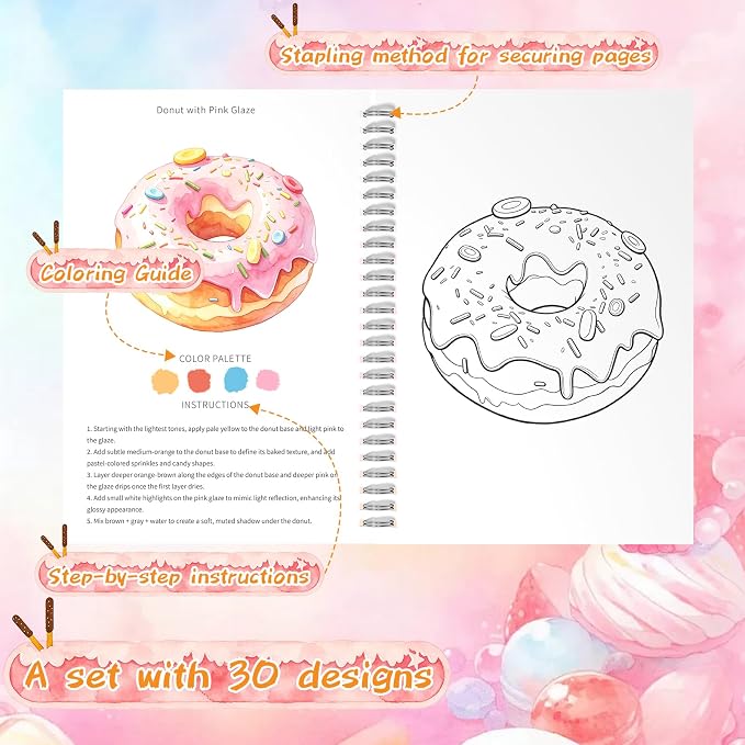 Water Coloring Book for Beginners, 48 Colors Watercolor Paint Set