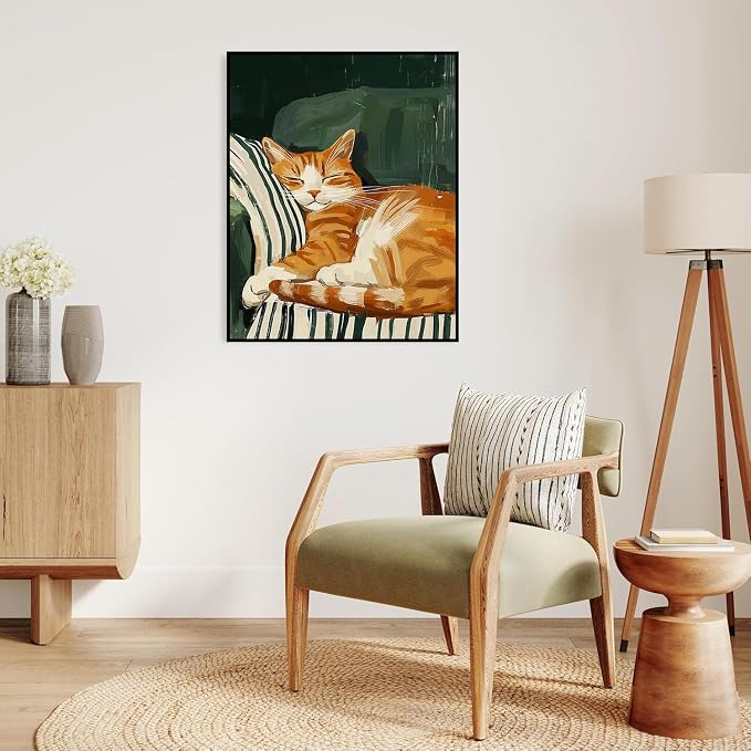mrpwnle Paint by Numbers Kit for Adults Beginner, Cat Paint by Numbers Kits | Easy Funny Cat Adult Paint by Numbers, Canvas Paint by Numbers Kits for Adults, DIY Acrylic Paint Kit for Home Decor 16x20 in