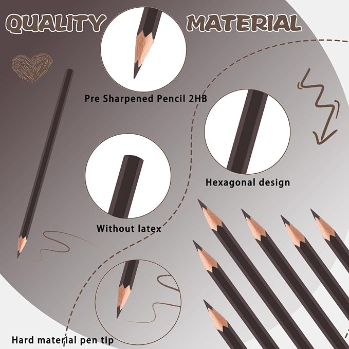 12 Pack Brown Colored Pencils for Kids, Pre-sharpened Art Pencils Back to School Supplies Set, Drawing Sketching Pencils for Students, Teachers, Classroom