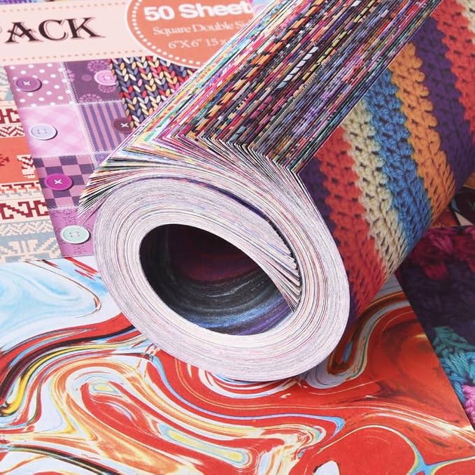 6x6" Origami Paper,100Sheets Double Sided Colored Paper,Square Craft Paper
