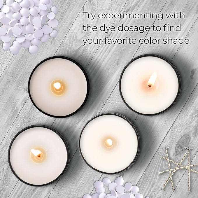 White Candle Dye 2oz for Soy Candle Making – Concentrated Wax Color Chips | Highly Concentrated Candle Wax Dyes – Candle Shop Premium Color Dye Chips for Soy Wax, Beeswax, Paraffin