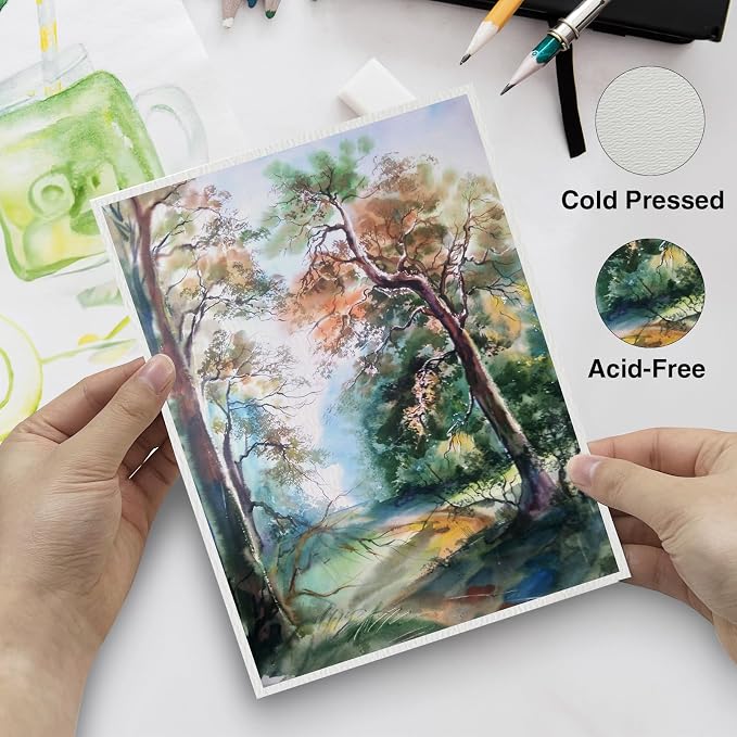 30 Packs Blank Watercolor Cards with Envelopes 5 x 7 Inch 140lb/300gsm